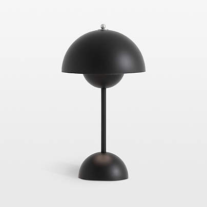 Flowerpot Portable LED Table Lamp Matte Black