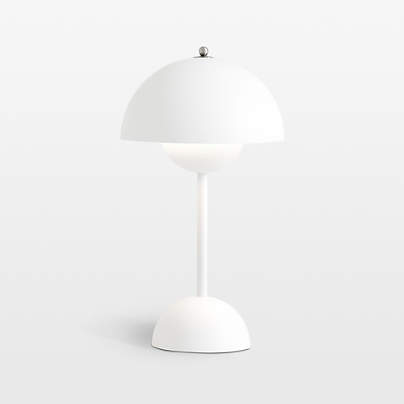 Flowerpot Portable LED Table Lamp Matte White