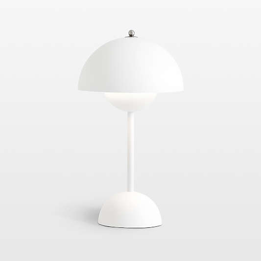 Flowerpot Portable LED Table Lamp Matte White