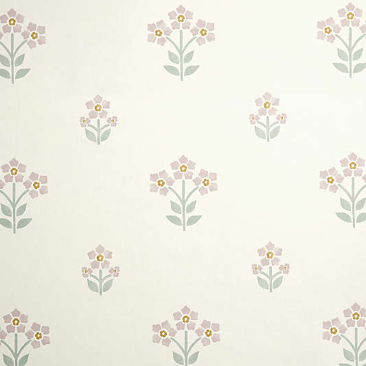 Flora Block Lilac Purple Peel and Stick Wallpaper