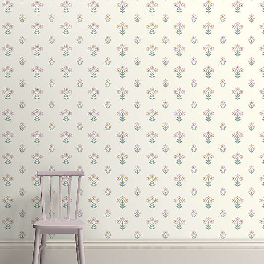 Flora Block Lilac Purple Peel and Stick Wallpaper