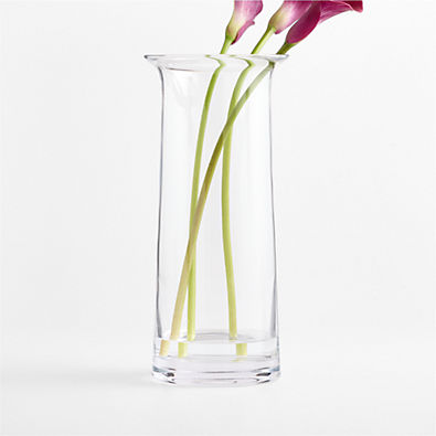 View Fleur Large Clear Glass Vase 15" details