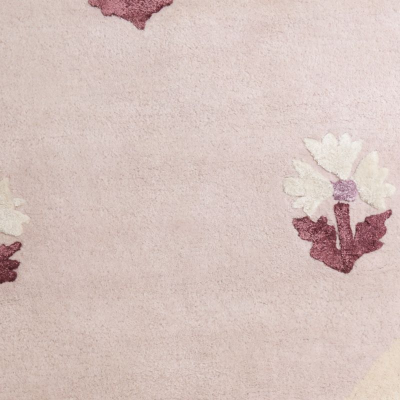 Floral Reverie Lilac Rose Wool Kids Area Rug 8x10 - image 1 of 4
