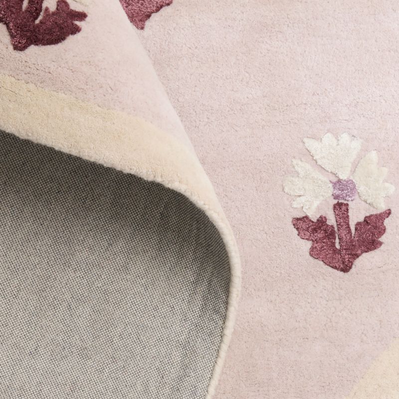 Floral Reverie Lilac Rose Wool Kids Area Rug 8x10 - image 2 of 4