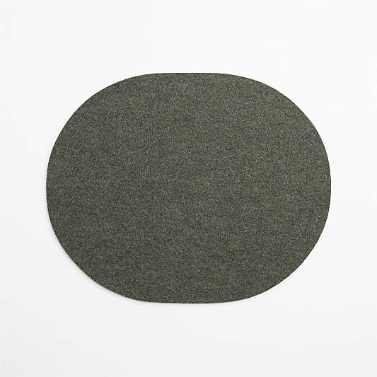 Oval Grape Leaf Felt Placemat