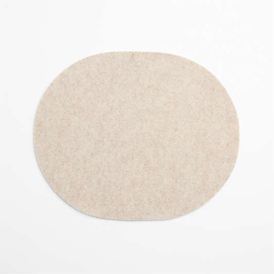 Oval Oatmeal Felt Placemat