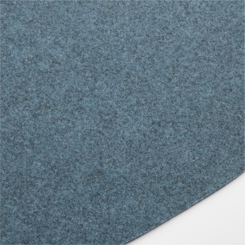 Oval Stormy Weather Blue Felt Placemat - image 1 of 2