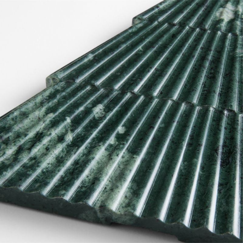 Fluted Tree Green Marble Serve Board - image 1 of 2
