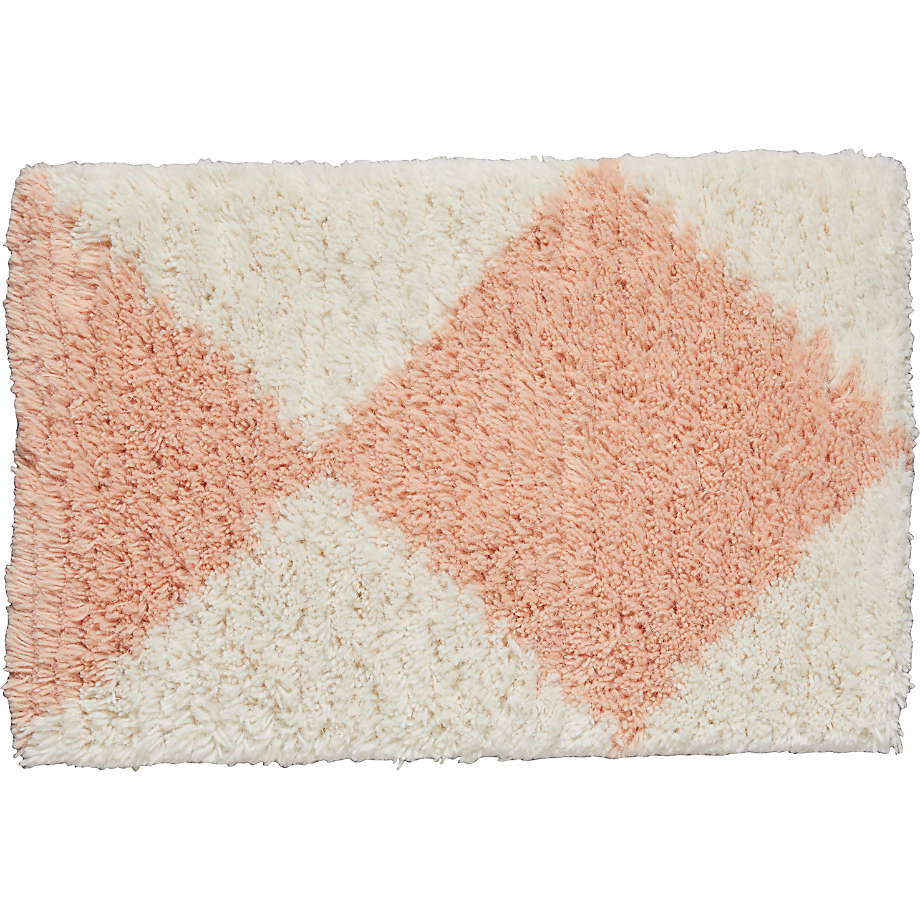 Flatweave Wool Checkerboard Light Pink Kids Area Rug Swatch Crate & Kids