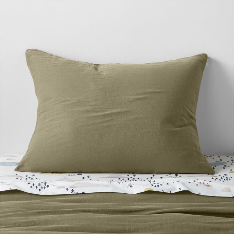 Supersoft Kids Garden Green Organic Cotton Gauze Pillow Sham - image 3 of 6