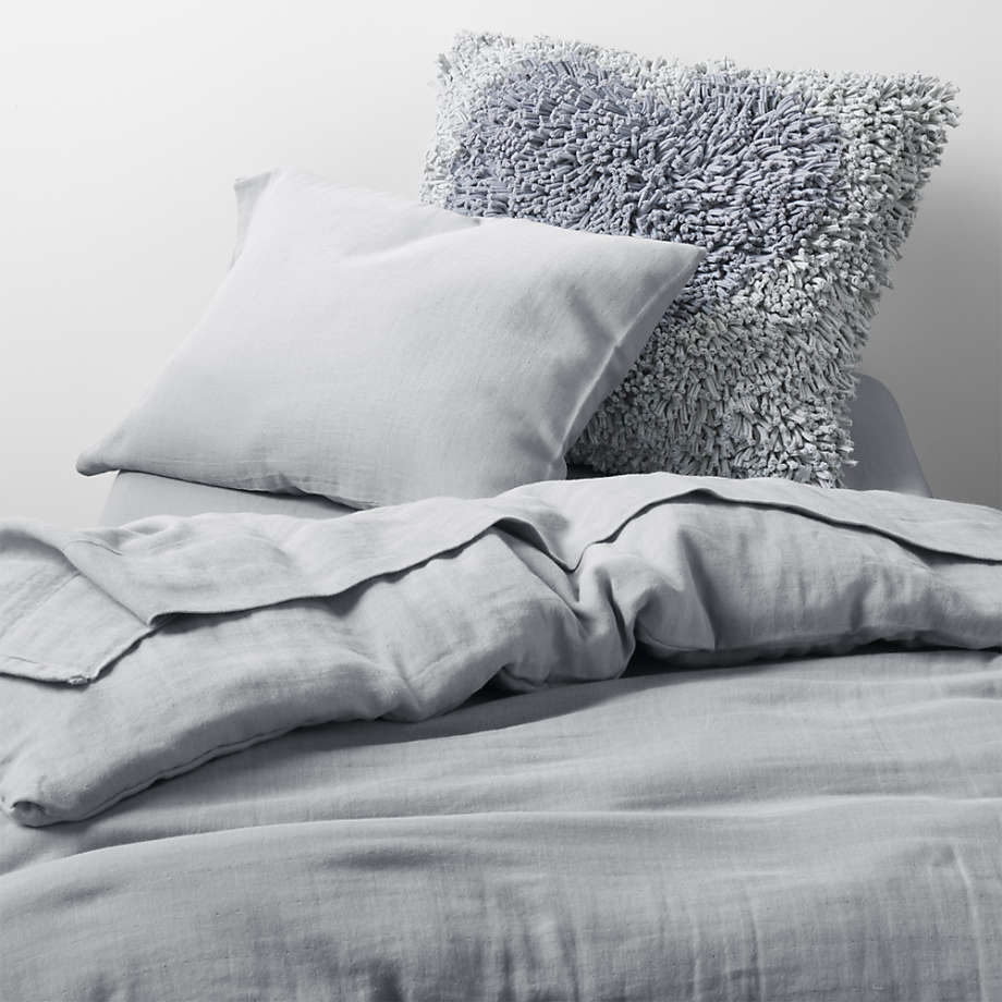 Supersoft Mist Blue Organic Cotton Gauze Toddler Duvet Bedding Set