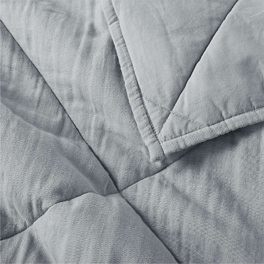 Supersoft Mist Blue Organic Cotton Gauze Kids Quilt