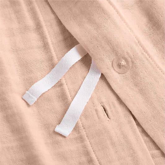 Supersoft Elegant Pink Organic Cotton Gauze Toddler Duvet Bedding Set