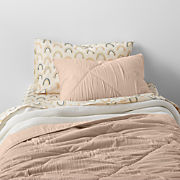Cozy Cloud Plum Rose Washed Organic Cotton Kids Twin Quilt