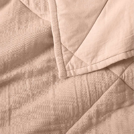 Supersoft Kids Elegant Pink Cotton Gauze Quilt Bedding Set