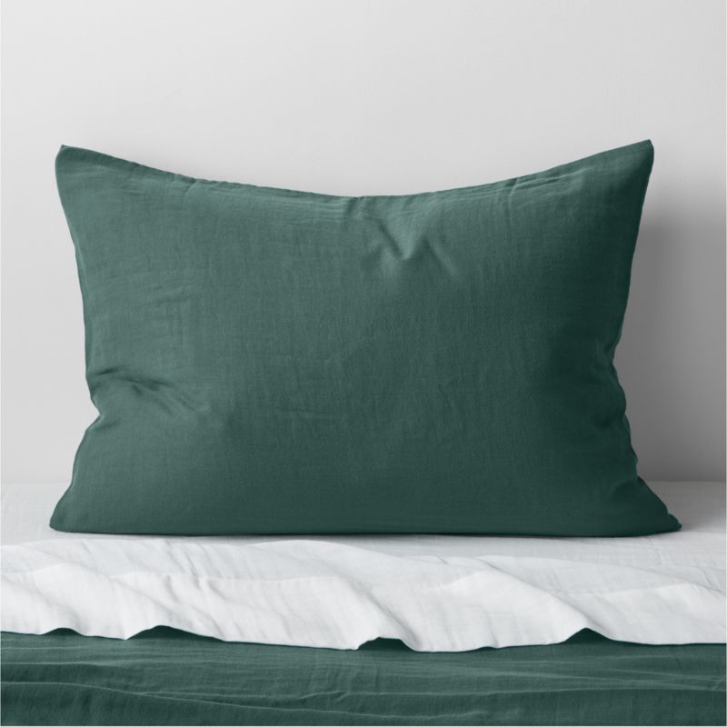 Supersoft Kids Cool Pine Organic Cotton Gauze Pillow Sham | Crate & Kids