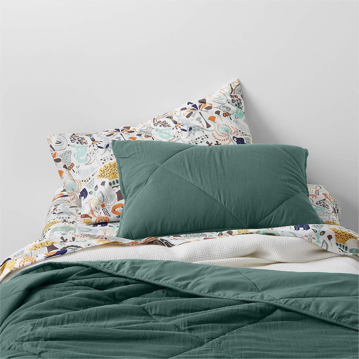 Supersoft Kids Cool Pine Gauze Cotton Twin Quilt Crate & Kids