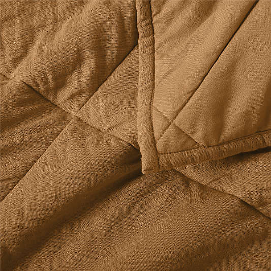 Supersoft Brulee Brown Organic Cotton Gauze Kids Full/Queen Quilt