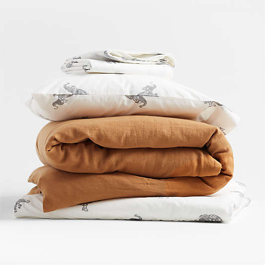 Supersoft Brulee Brown Organic Cotton Gauze Toddler Duvet Cover