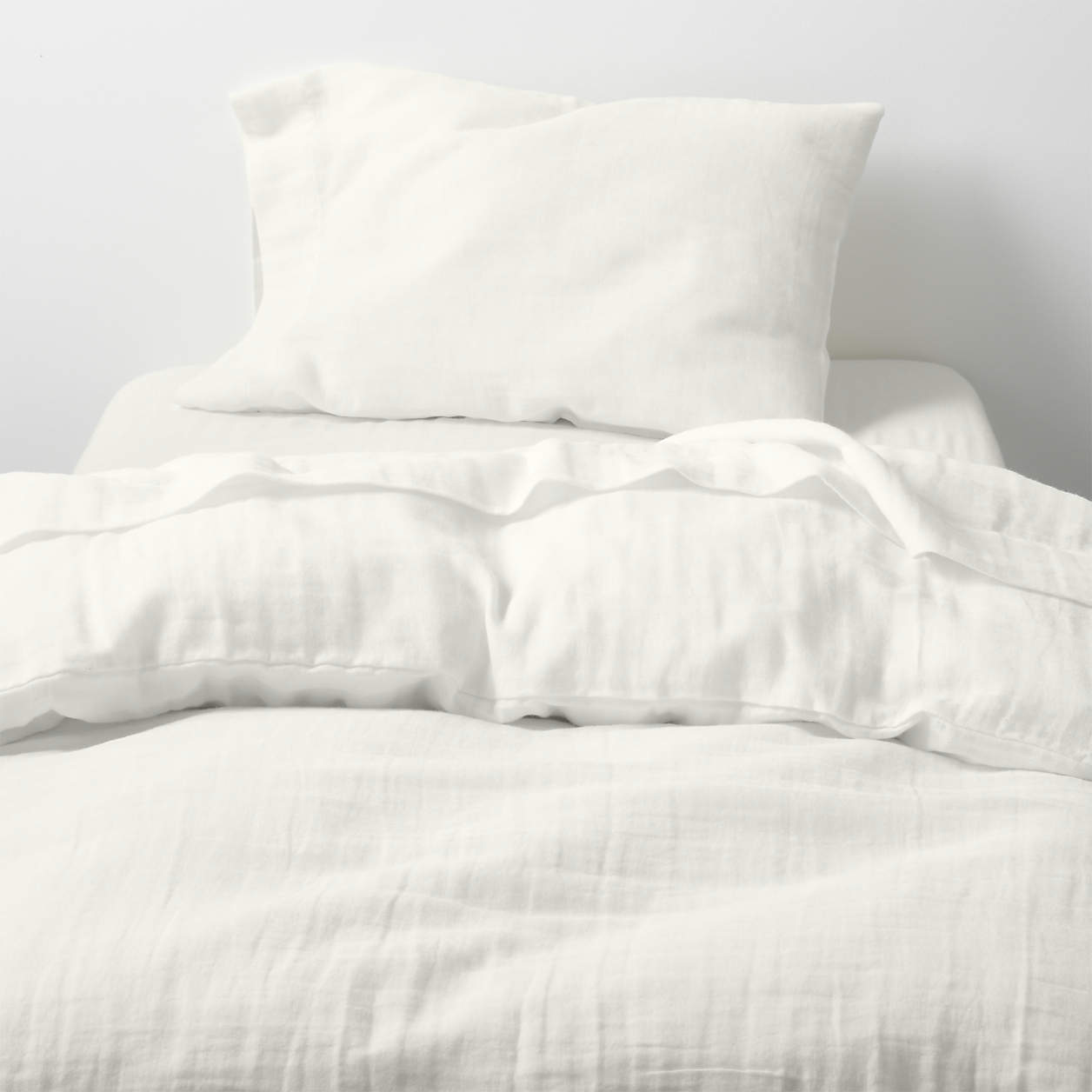 Tiddler Cover Supersoft Pampas Ivory Organic Cotton Gauze Toddler Duvet Cover ...
