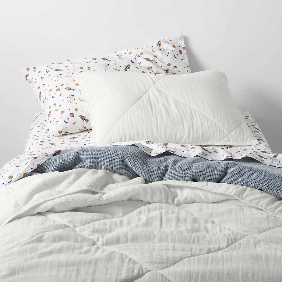 Supersoft Kids Pampas Ivory Gauze Cotton Twin Quilt Crate & Kids