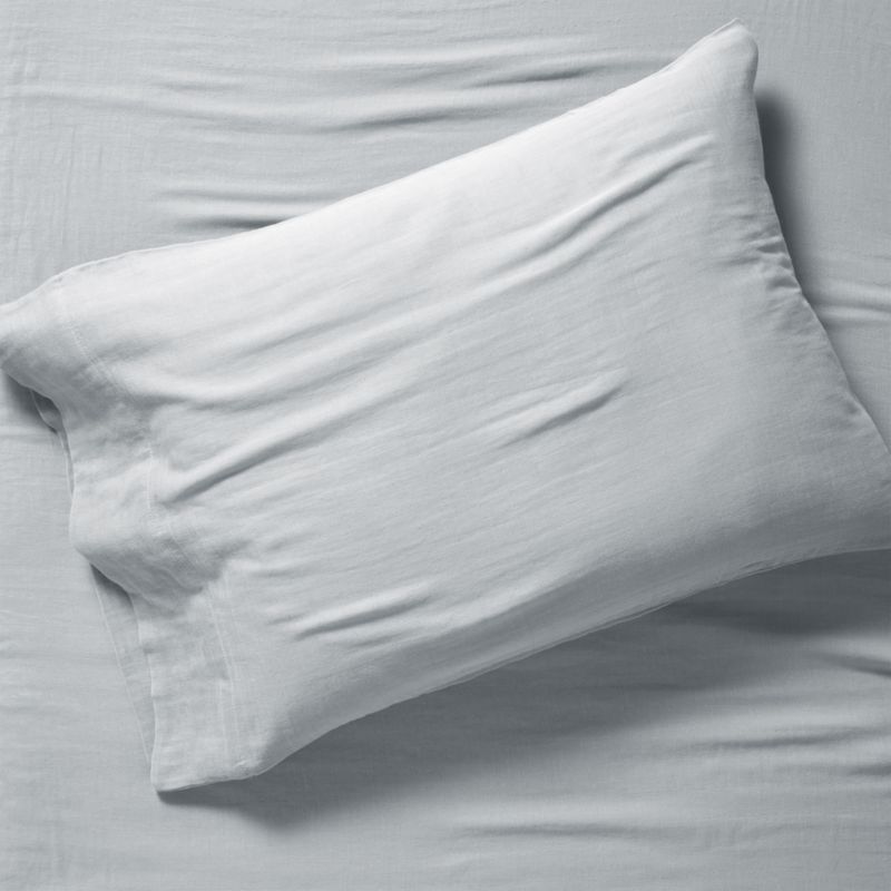 Supersoft Kids Mist Blue Organic Cotton Gauze Pillowcase Crate & Kids