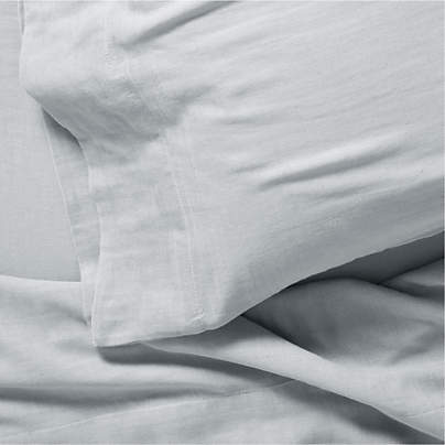 Supersoft Mist Blue Organic Cotton Gauze Kids Sheet Set