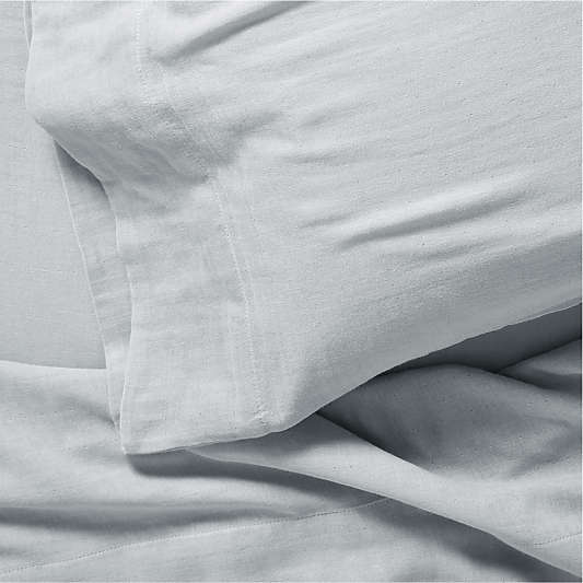 Supersoft Mist Blue Organic Cotton Gauze Kids Sheet Set