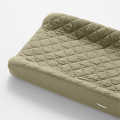 View Supersoft Garden Green Organic Cotton Gauze Baby Changing Pad Cover details