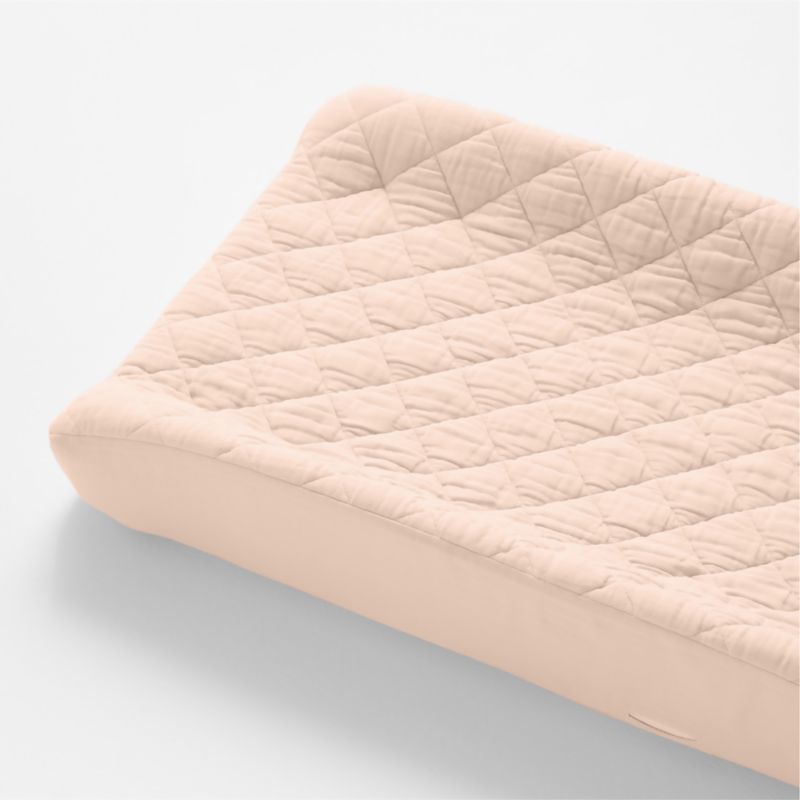 Supersoft Elegant Pink Organic Cotton Gauze Baby Changing Pad Cover +  Reviews | Crate & Kids