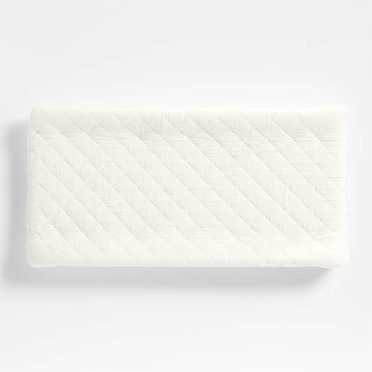 Supersoft Pampas Ivory Organic Cotton Gauze Baby Changing Pad Cover