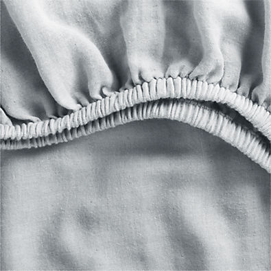 View Supersoft Mist Blue 100% Organic Cotton Gauze Baby Crib Fitted Sheet details