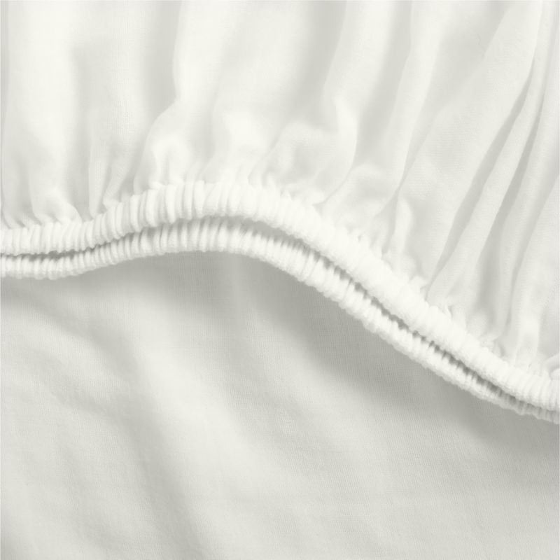 Supersoft Pampas Ivory Organic Cotton Gauze Baby Crib Fitted Sheet - image 2 of 6