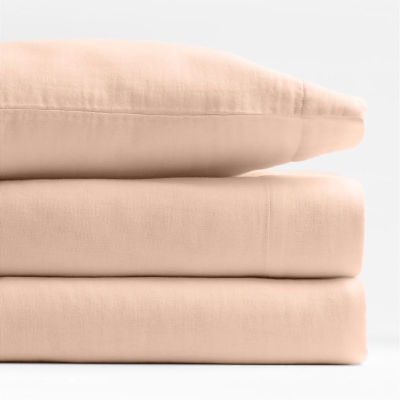 Supersoft Elegant Pink Organic Cotton Gauze Toddler Sheet Set