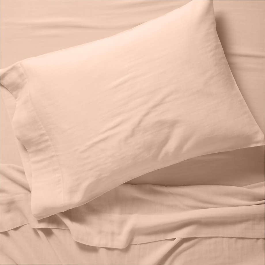 Supersoft Kids Elegant Pink Gauze Organic Cotton Twin Sheet Set Crate