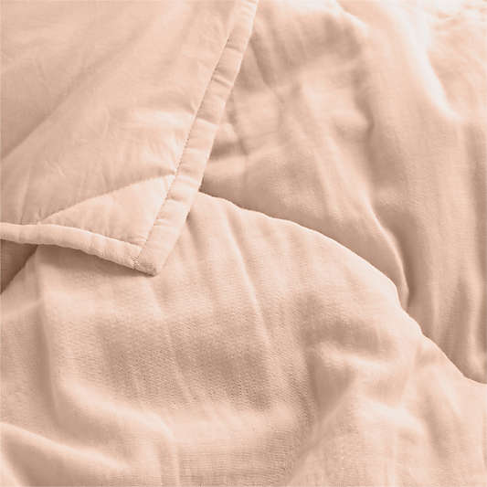 Supersoft Elegant Pink Organic Cotton Gauze Baby Crib Quilt