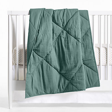 View Supersoft Cool Pine Cotton Gauze Baby Crib Quilt details