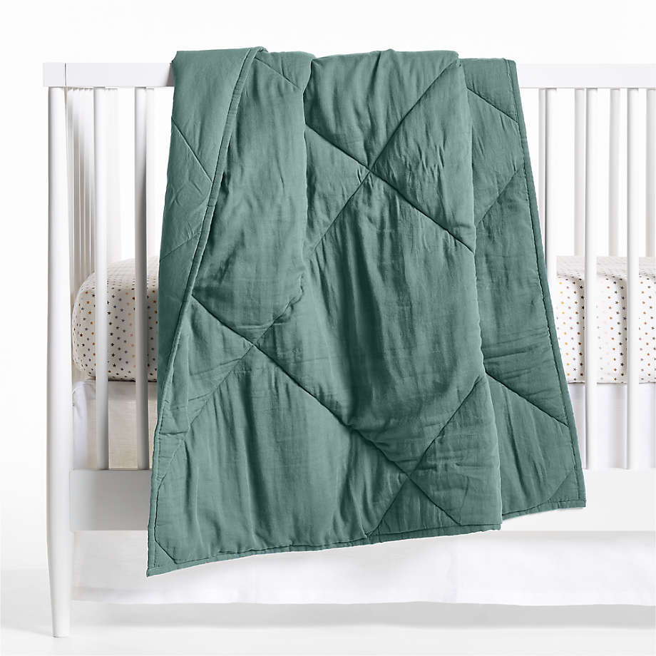Supersoft Cool Pine Cotton Gauze Baby Crib Quilt