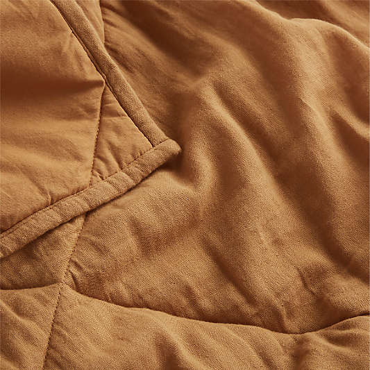 Supersoft Brulee Brown 100% Organic Cotton Baby Crib Quilt