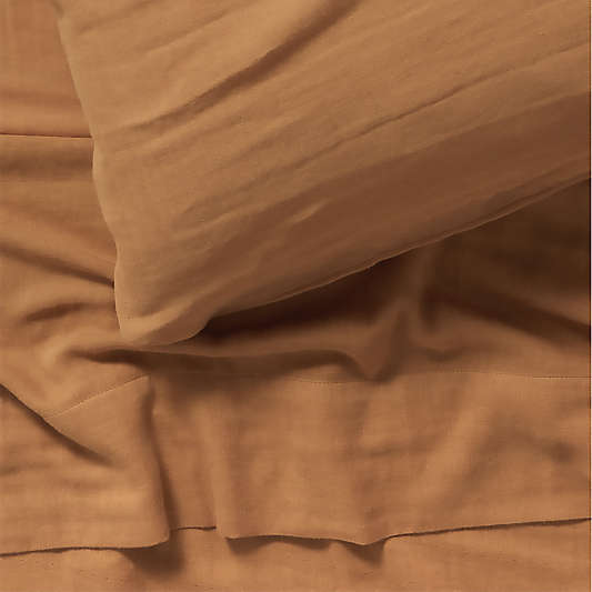 Supersoft Brulee Brown Gauze Organic Cotton Kids Sheet Set