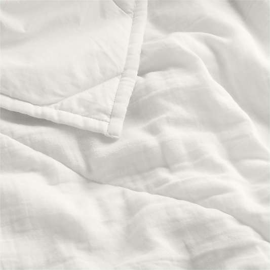 Supersoft Pampas Ivory Organic Cotton Gauze Baby Crib Quilt