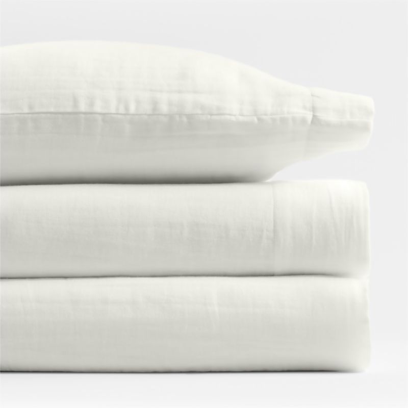 Supersoft Pampas Ivory Organic Cotton Gauze Toddler Sheet Set - image 2 of 5