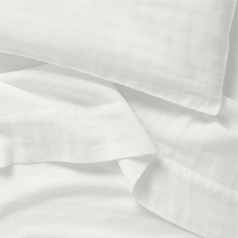 Supersoft Pampas Ivory Organic Cotton Gauze Toddler Sheet Set - image 3 of 5