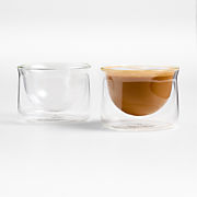 FLUR Clear Latte Glasses, Set of 2