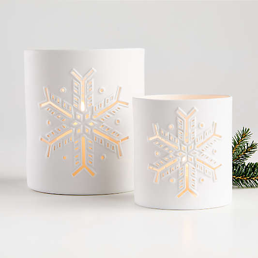 Flurry Ceramic Candle Holders