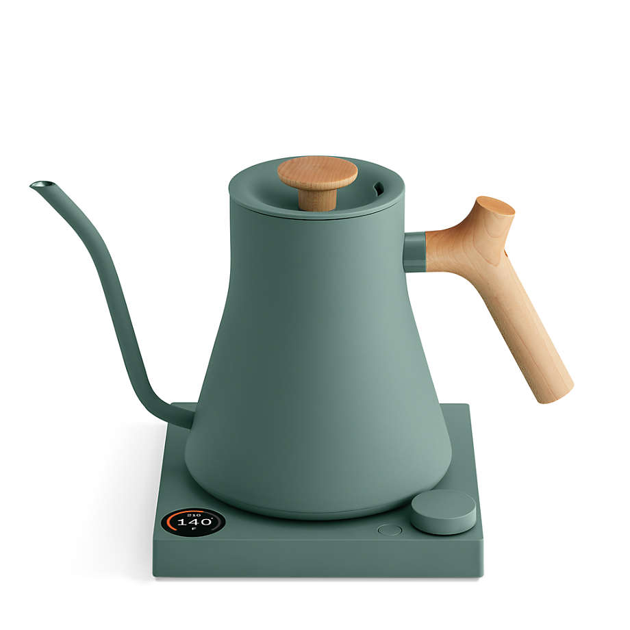 Fellow Stagg EKG Pro Matte Smoke Green Electric Kettle with Maple Handle