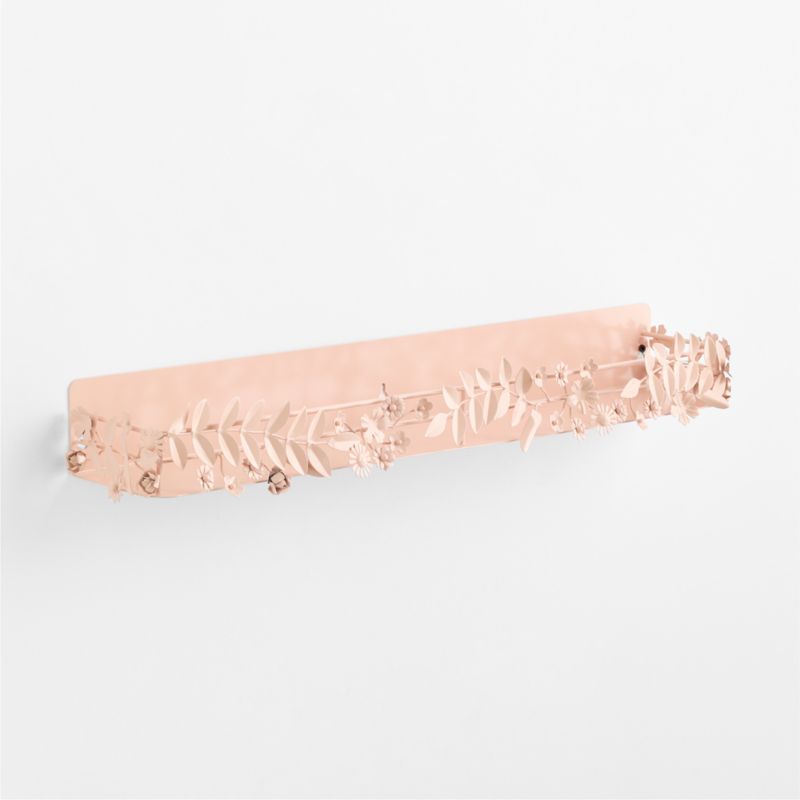Flower Crown Pink Kids 28" Wall Shelf - image 2 of 4