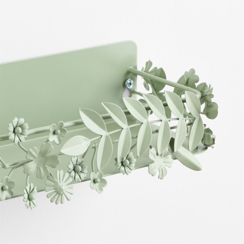 Flower Crown Sage Kids 28" Wall Shelf - image 3 of 4