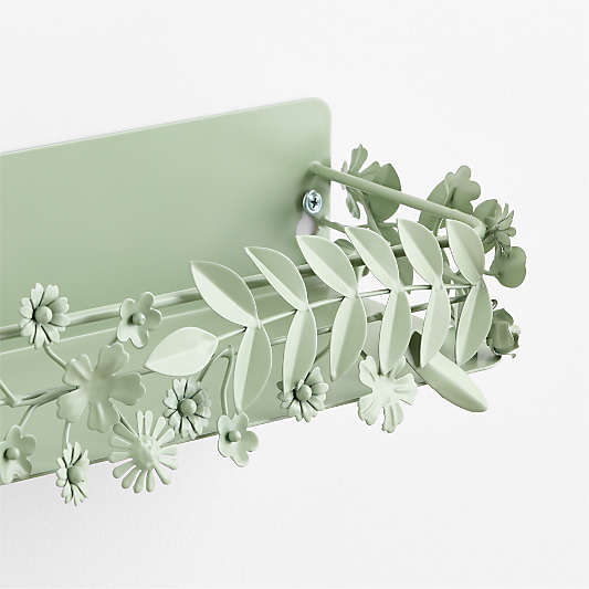 Flower Crown Sage Kids 28" Wall Shelf