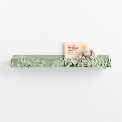 Flower Crown Sage Kids 28" Wall Shelf